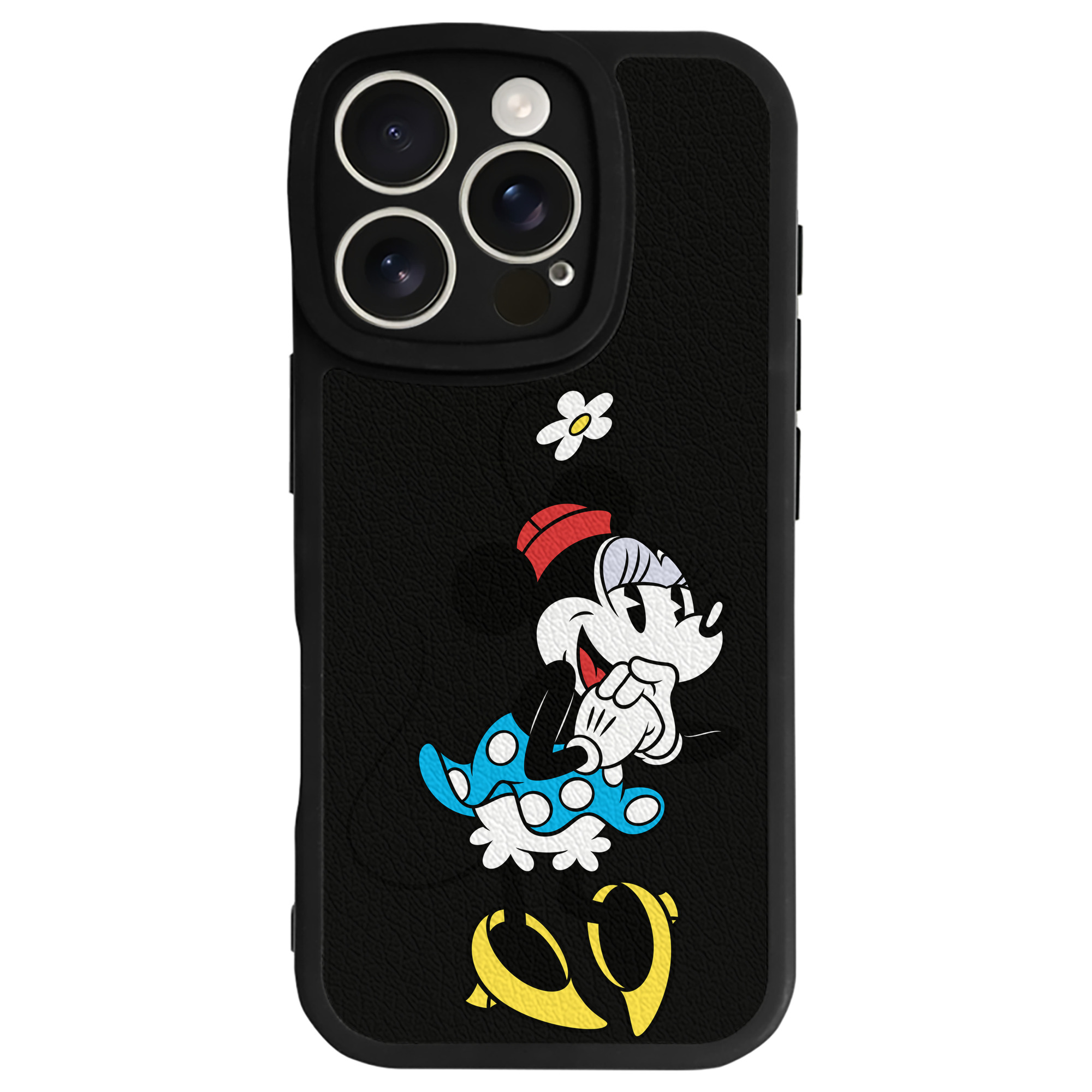 （画像用） ミッキーマウス Mickey Mouse 【iPhone 16シリーズ対応】シリコンスマホケース（レザー調） 材質：シリコン